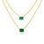Green Natural Zambian Emerald Necklace in 14k Solid Yellow Gold For Sale - Image 8 of 14
