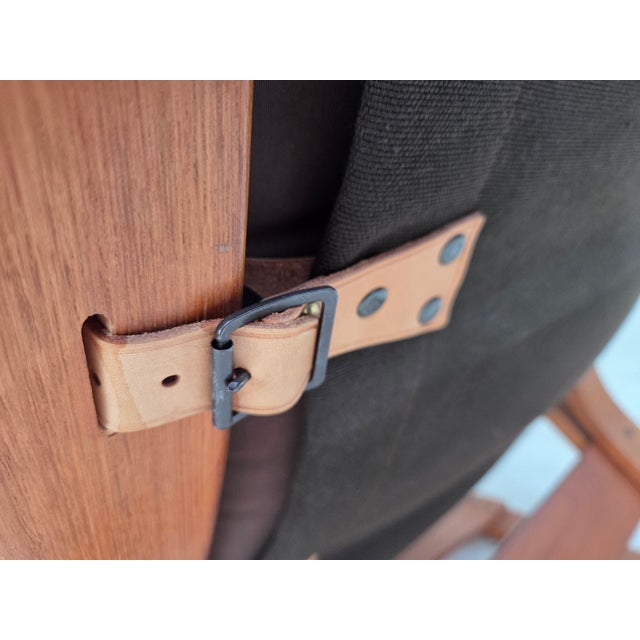 Danish Armchair in Leather, Canvas and Bentwood from Komfort, 1970s For Sale - Image 15 of 18