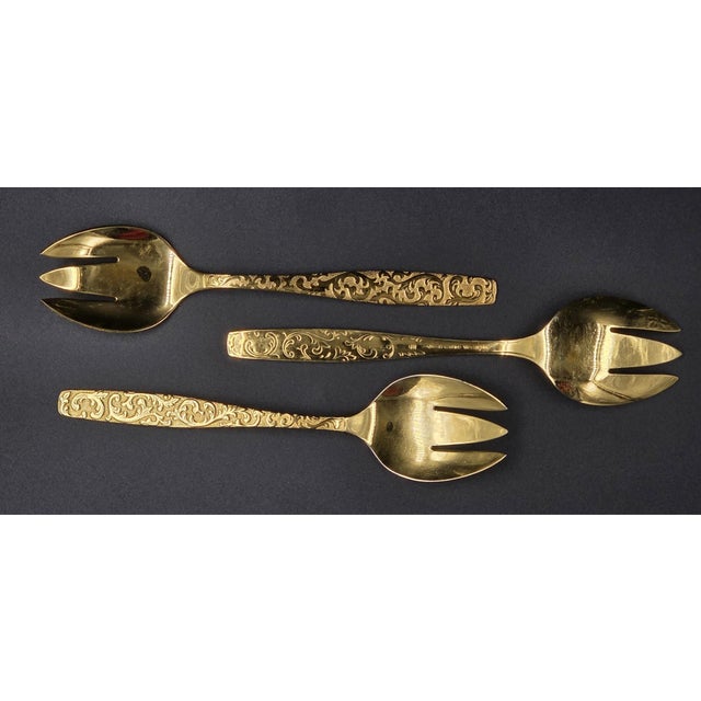 Vintage 1950s International Silver Co. "Americana Golden Heritage" Flatware - 21-Piece Collection For Sale - Image 9 of 18