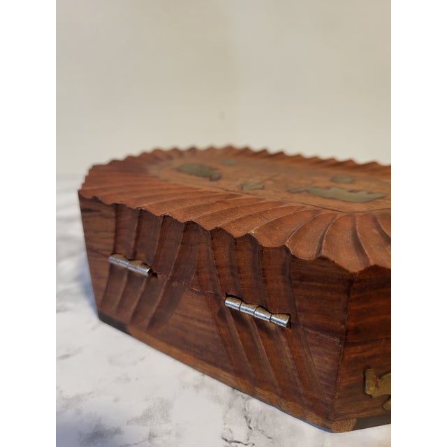 Indian Indian Wooden Spices Box /Jewelry Box For Sale - Image 3 of 14