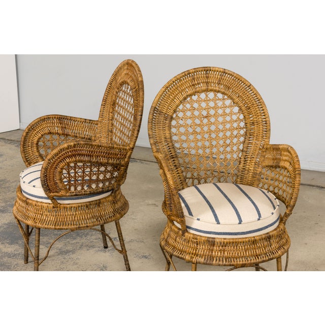 Set of Six Mid 20th Century French Riviera Rattan Armchairs, Provence For Sale - Image 10 of 18