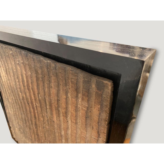 Framed Antique Hand Carved Panel For Sale - Image 4 of 5