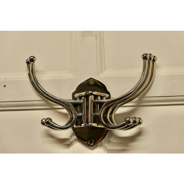 Art Deco Style French Chrome Coat Rack, 1960 For Sale - Image 6 of 7