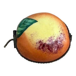 1920s Limoges Peach Shaped Box From France For Sale