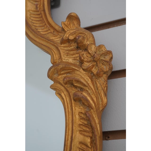 Italian Carvers Guild Gold Finish Decorator Mirror For Sale - Image 3 of 10