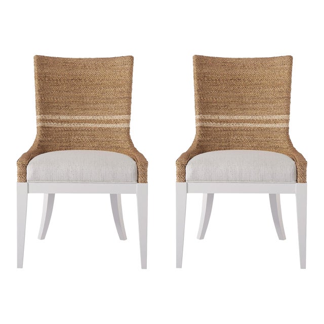 Shoreline Siesta Key Dining Chairs, White - Set of 2 For Sale