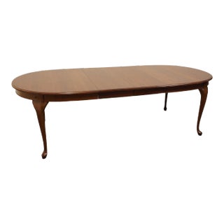 Pennsylvania House Solid Cherry Traditional Queen Anne Style 97" Oval Dining Table For Sale