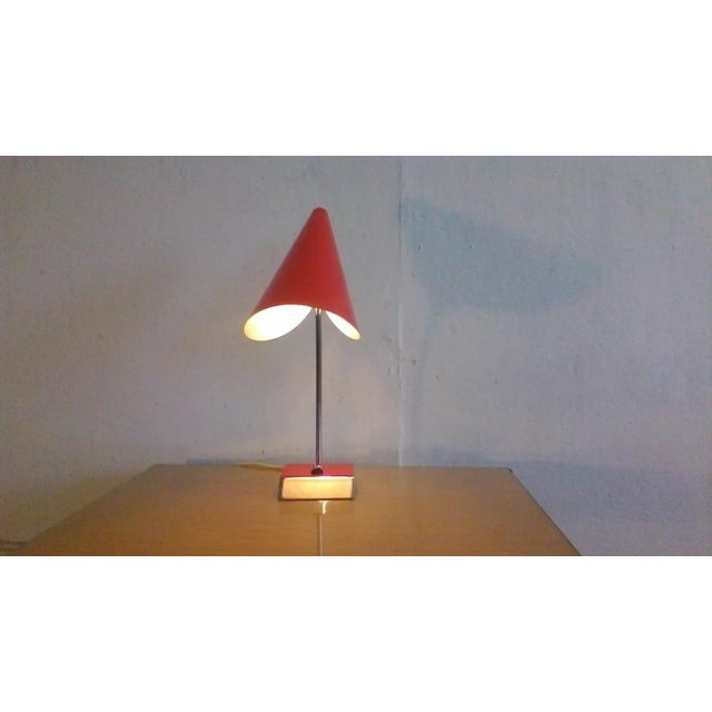 Mid-Century Modern Mid-Century Red Table Lamp by Josef Hurka for Napako, 1960 For Sale - Image 3 of 11