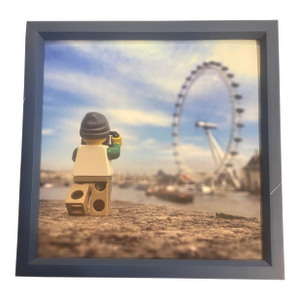 Whimsical Framed Lego Travel Photography Print | London Eye Scene | Contemporary Pop Art Wall Decor