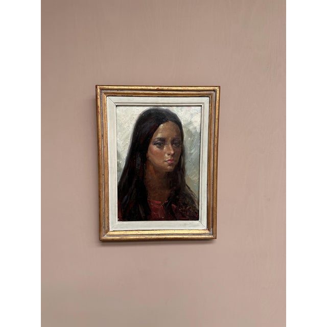 Meriv, Portrait, 1960s, Oil on Canvas, Framed For Sale - Image 8 of 18