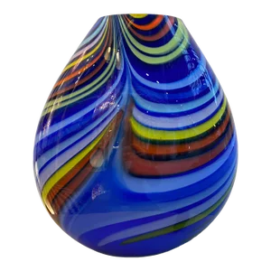 Italian Artistic Murano Glass Vase Multicolored by SimoEng
