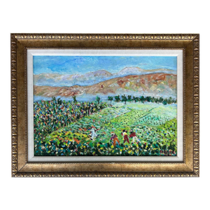 Oil on Canvas Impressionist Landscape Painting Signed Fabello, Dated 1960