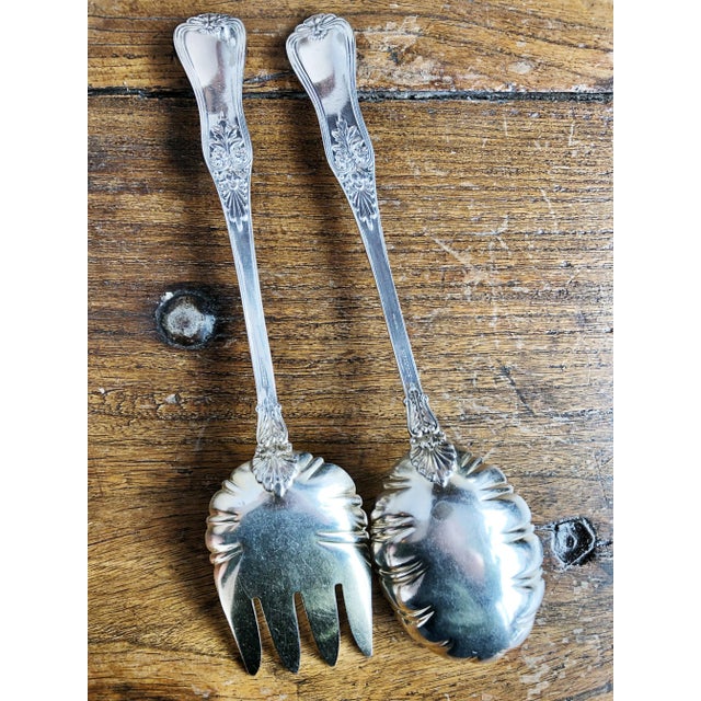 Antique Silver Plated Tiffany & Co Serving Utensils - a Pair For Sale - Image 9 of 10
