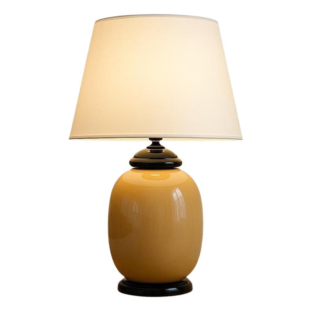 Murano Glass Table Lamp by Tommaso Barbi, Italy, 1950s For Sale