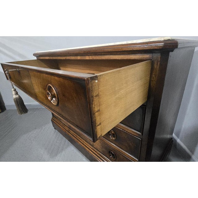 Brown Antique French Walnut Commode, 1850 For Sale - Image 8 of 17