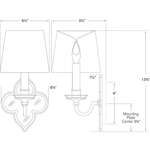 Lana Single Sconce in Gun Metal and Antique Mirror with Linen Shade Designer: Alexa Hampton Finish: Gun Metal Height:...