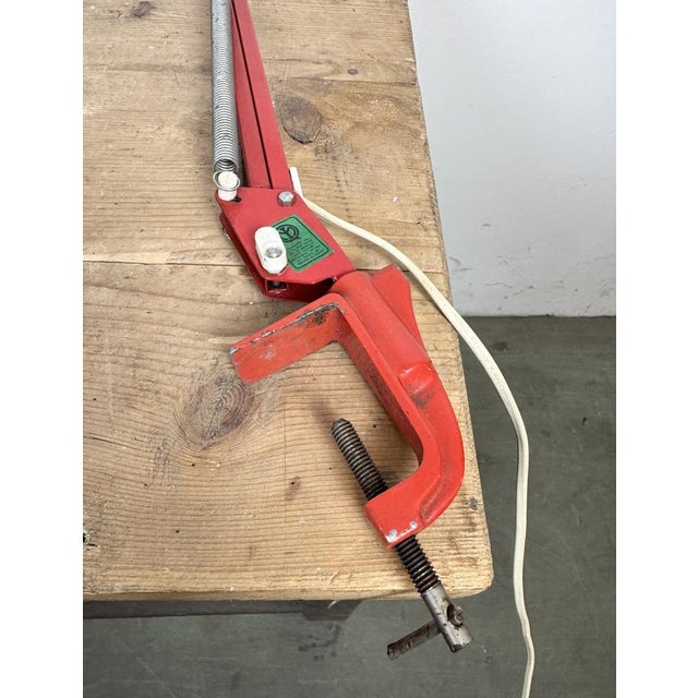 Vintage Italian Architect Table Lamp in Red, 1970s For Sale - Image 17 of 18