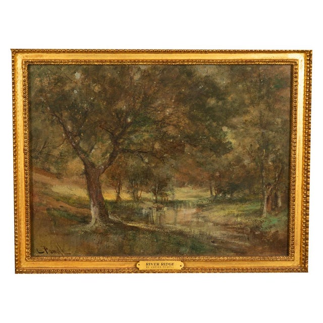 Antique American Impressionist/Luminist watercolor and gouache painting by Lucien Whiting Powell (1846–1930), of a...