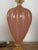 Mid 20th Century Murano Pink and Gold Glass Table Lamps W/ Coordinating Parchment Shades - a Pair For Sale - Image 15 of 16