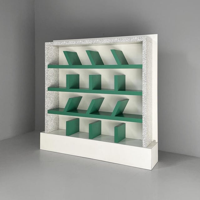 Italian modern laminate bookcase Suvretta by Ettore Sottsass for Memphis, 1981 Suvretta bookcase entirely made of wood and...