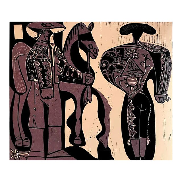 Picasso Picador Y Torero Linocut XXe Siecle 1978 For Sale