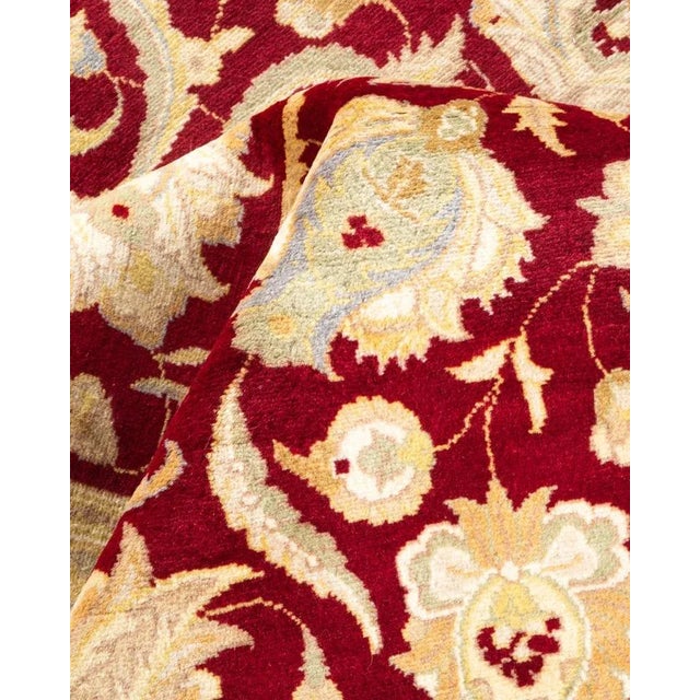 Textile Mogul, One-of-a-Kind Hand-Knotted Area Rug in Red, 4' 2" x 6' 5" For Sale - Image 7 of 8
