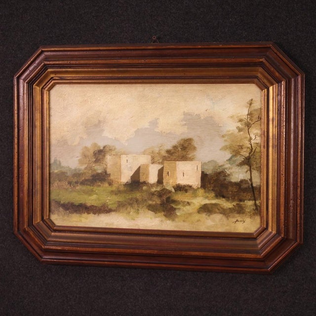 Italian Artist, Landscape, 1960, Oil on Board For Sale - Image 4 of 16