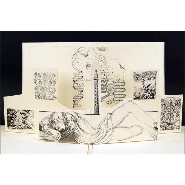 Genre: Surrealism Subject: people, architecture rendering Medium: Etching Surface: Paper Salvador Dali (Spanish,...