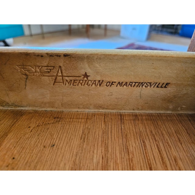 A 60s Modern Merton Gershon for American of Martinsville Side Table with One Drawer.