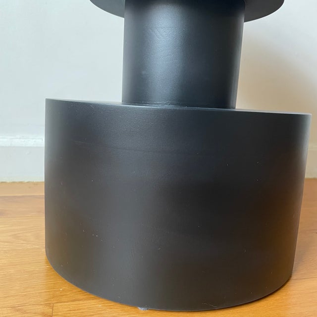 Sass Short Side Table, Black, Wood End Table, Sample, Modern, Minimal, Accent Table, Pedestal For Sale In New York - Image 6 of 7