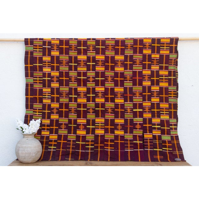 Textile Large Antique Royal Asante Tapestry For Sale - Image 7 of 7