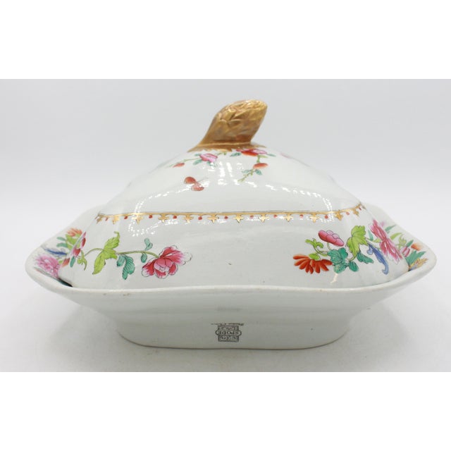 English English Spode Stone China Square Vegetable Dish For Sale - Image 3 of 8