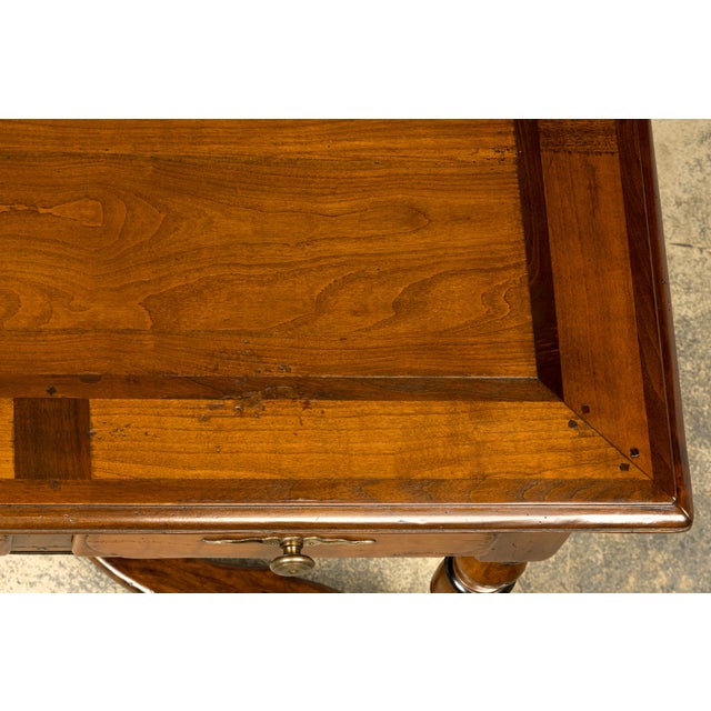 Late 19th Century Late 19th Century French Louis XIV Style Walnut Writing Table With Three Drawers For Sale - Image 5 of 18