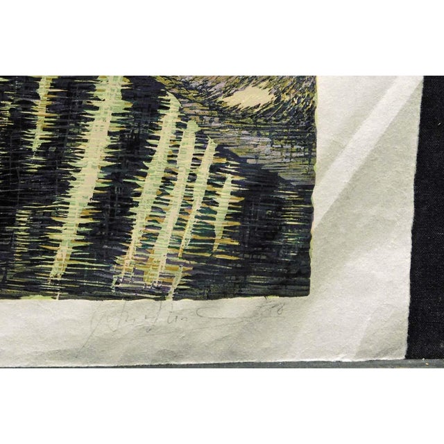 1980s Gordon Mortensen "Big Sur" Signed Fine Art Woodcut River #129/130 Submit Offer For Sale - Image 5 of 6