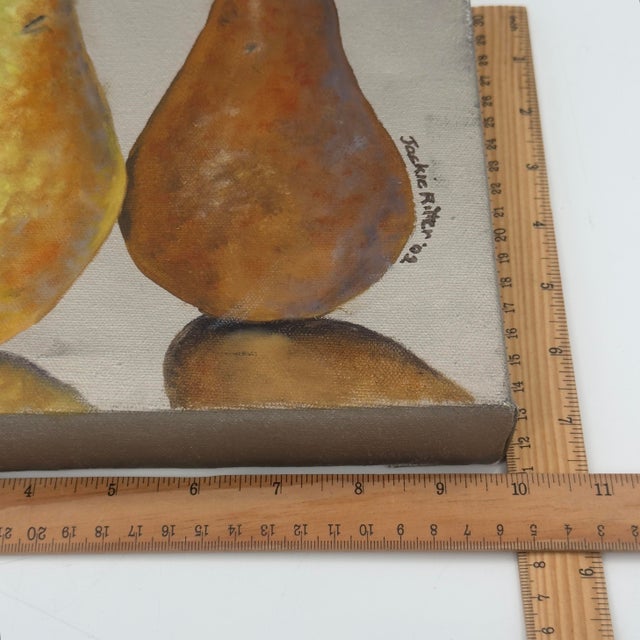 Original Pear Still Life Oil Painting on Gallery Wrapped Canvas 2002 For Sale - Image 9 of 9