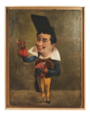 19th Century Oil on Canvas Caricature by Armand Désiré Gautier