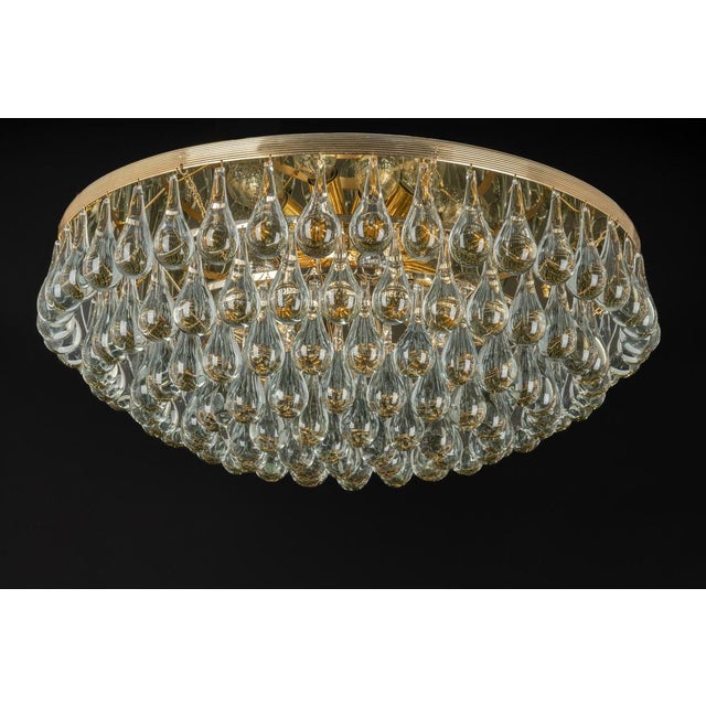Gold Murano Glass Tear Drop Chandelier by C. Palme, Germany, 1970s For Sale - Image 8 of 16