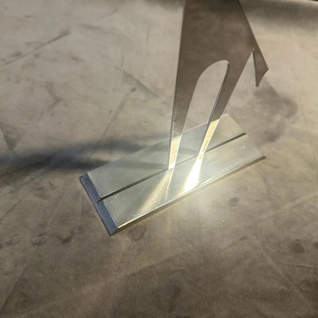 Vintage Minimalist Silver Plated Sculpture "La Giraffa" by Lino Sabattini (Circa 1990s) Presenting an exceptional piece of...