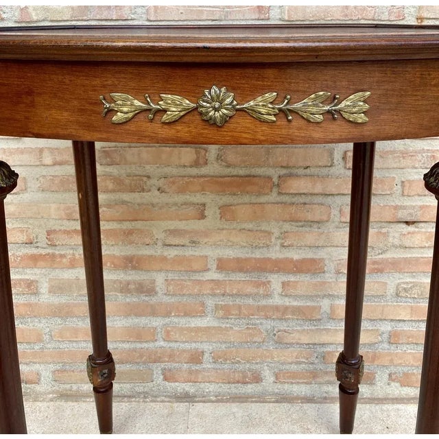 Mid-Century Modern Mid 20th Century French Oak Wood Oval Side Table, 1950s For Sale - Image 3 of 12