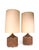 Mid 20th Century Danish Modern Cork and Chrome Table Lamps With Original Shades - Pair For Sale - Image 12 of 14