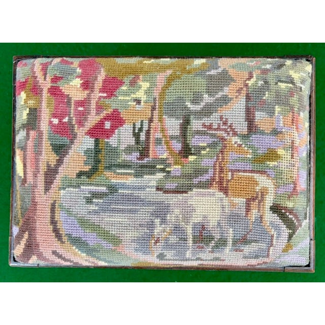19th Century English Needlepoint Footstool For Sale In Los Angeles - Image 6 of 9