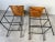 Pair of Vintage Spanish Style Wrought Iron & Leather Barstools For Sale - Image 11 of 11