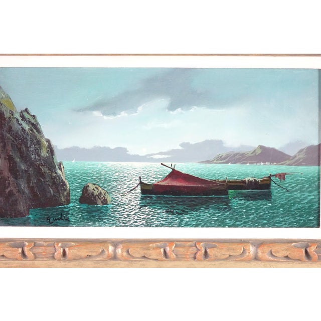 Canoes Original Oil on Canvas Signed For Sale - Image 6 of 6