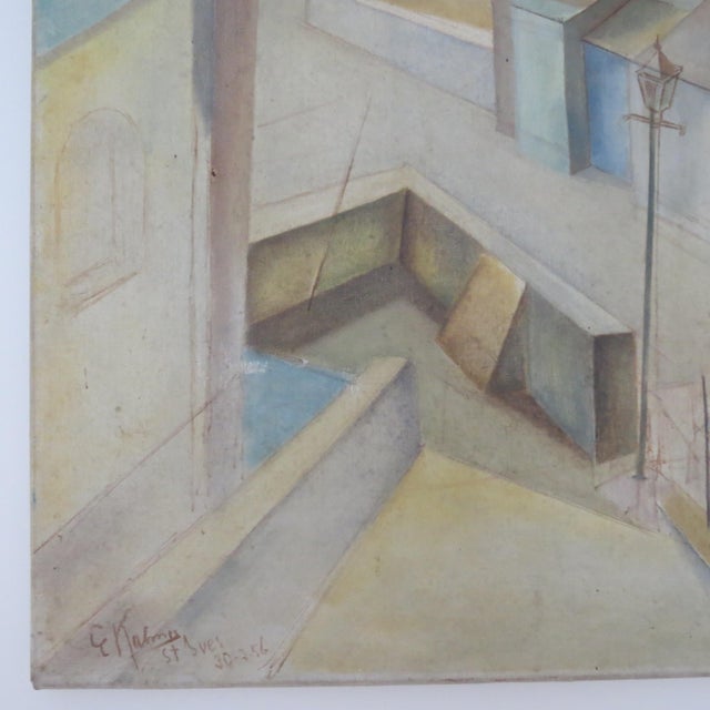St Ives E Kahnii, Cubist Painting, 1956, Oil on Canvas For Sale - Image 8 of 10