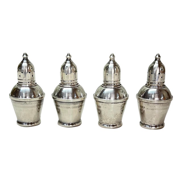Ginger Jar Sterling Silver Salt and Pepper Shakers - Set of 2 Pair For Sale