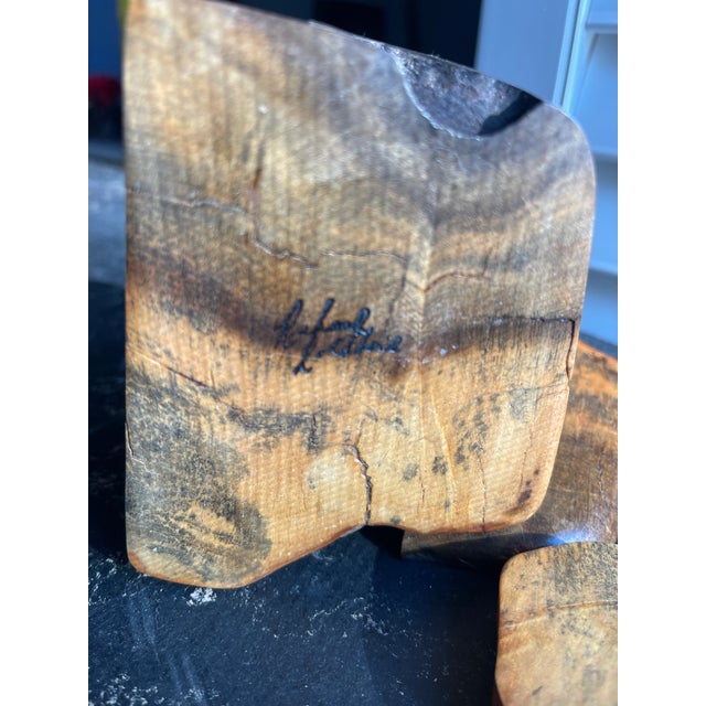 Richard Rothbard Hand Made Burl Wood Cat Puzzle Jewelry Box 20th Century For Sale - Image 10 of 12