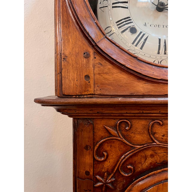 Wonderful 18th century French horloge or tall case clock, c.1780-1800 with a Bonnffont A'Coutourre seven day movement,...