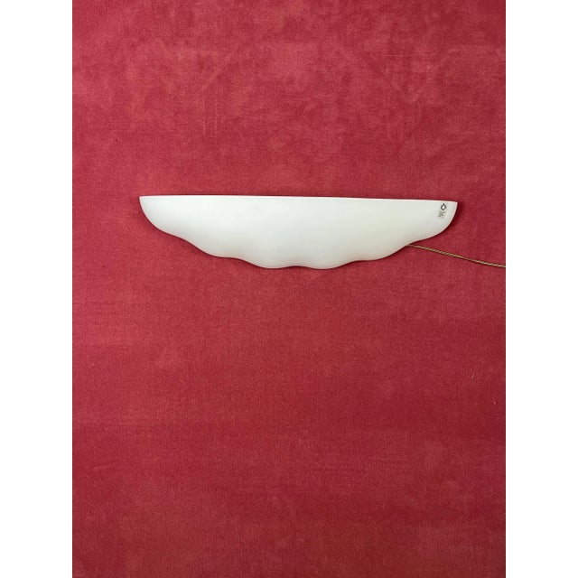 Large Wall Lamps in Opaline Blown Murano Glass from Leucos, 1980s, Set of 3 For Sale - Image 9 of 18