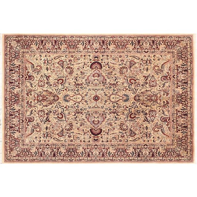 Beige Art Nouveau Aness Pak-Persian Beige/Rust Wool Rug - 9'11'' X 13'5'' For Sale - Image 8 of 8