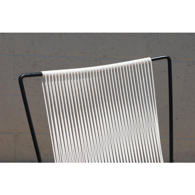 Vintage Pair of Iron and Rope Lounge Chairs | Mid Century Modern Sculptural Accent Chairs For Sale - Image 13 of 18